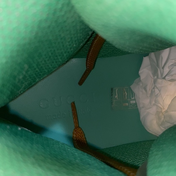 Gucci Basket Rubber-Trimmed Demetra High-Top Sneakers size 8 - Picture 5 of 7